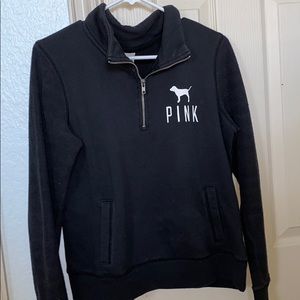 Black Quarter Zip PINK jacket